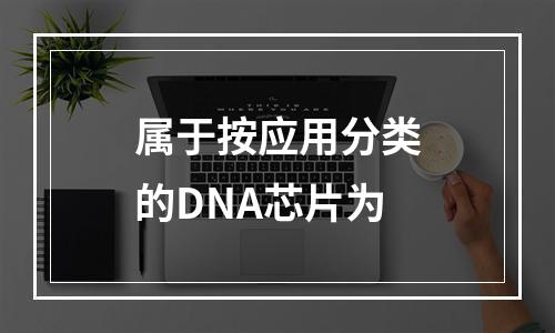 属于按应用分类的DNA芯片为