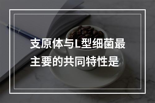 支原体与L型细菌最主要的共同特性是