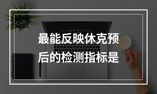 最能反映休克预后的检测指标是