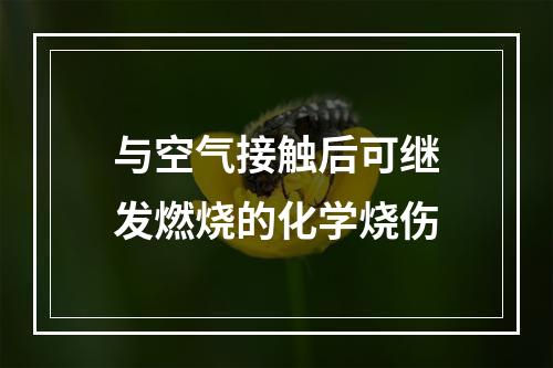 与空气接触后可继发燃烧的化学烧伤