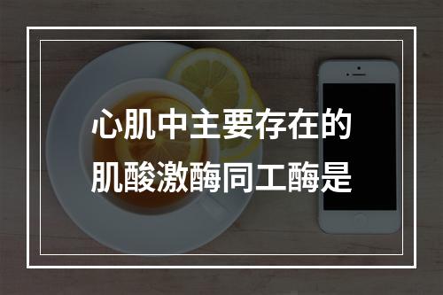 心肌中主要存在的肌酸激酶同工酶是