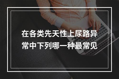 在各类先天性上尿路异常中下列哪一种最常见