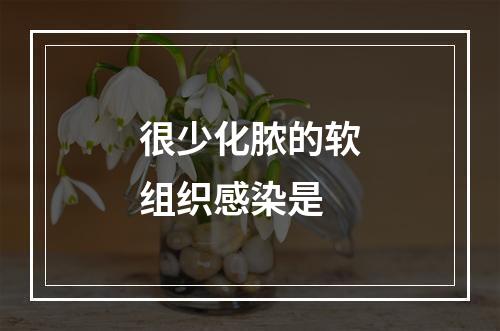 很少化脓的软组织感染是