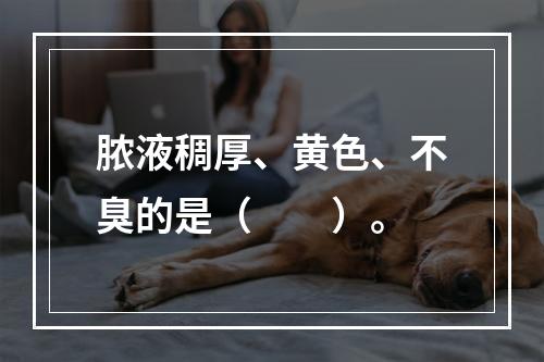 脓液稠厚、黄色、不臭的是（　　）。