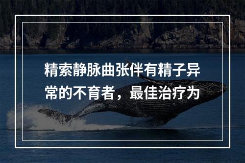 精索静脉曲张伴有精子异常的不育者，最佳治疗为