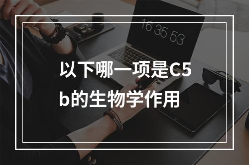 以下哪一项是C5b的生物学作用