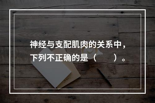 神经与支配肌肉的关系中，下列不正确的是（　　）。