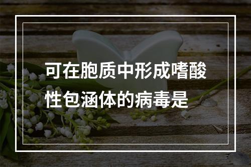 可在胞质中形成嗜酸性包涵体的病毒是