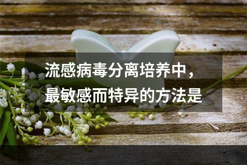 流感病毒分离培养中，最敏感而特异的方法是