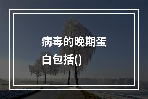 病毒的晚期蛋白包括()