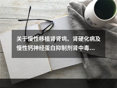 关于慢性移植肾肾病、肾硬化病及慢性钙神经蛋白抑制剂肾中毒的鉴