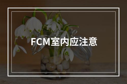 FCM室内应注意