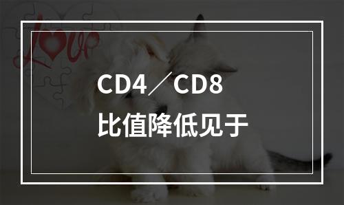 CD4／CD8比值降低见于