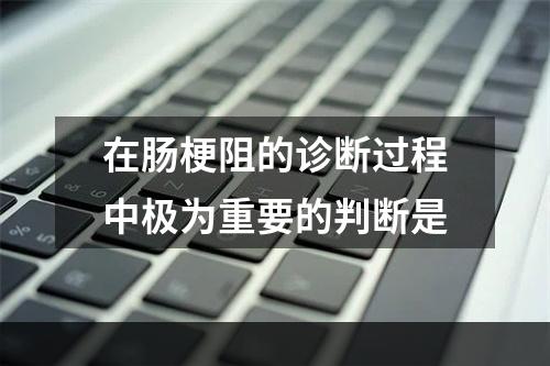 在肠梗阻的诊断过程中极为重要的判断是