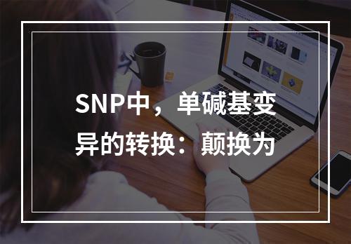 SNP中，单碱基变异的转换：颠换为