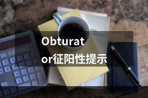 Obturator征阳性提示