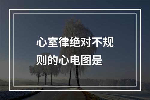 心室律绝对不规则的心电图是