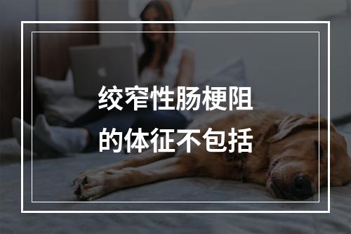 绞窄性肠梗阻的体征不包括