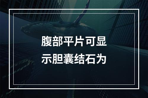 腹部平片可显示胆囊结石为