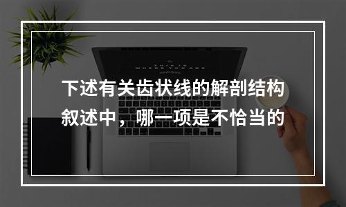 下述有关齿状线的解剖结构叙述中，哪一项是不恰当的