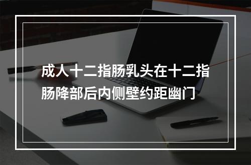 成人十二指肠乳头在十二指肠降部后内侧壁约距幽门