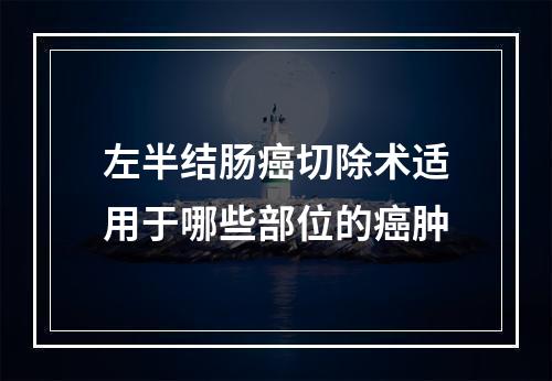 左半结肠癌切除术适用于哪些部位的癌肿