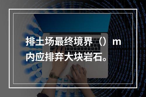 排土场最终境界（）m内应排弃大块岩石。