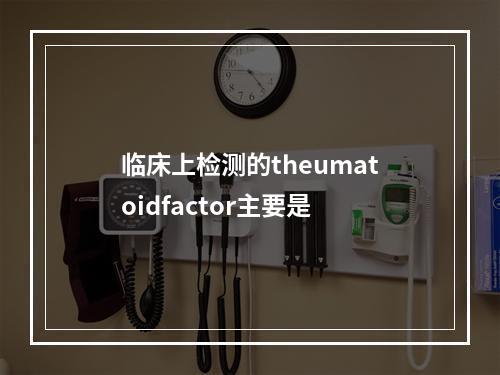 临床上检测的theumatoidfactor主要是