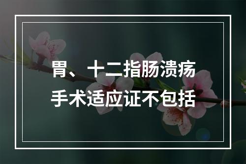 胃、十二指肠溃疡手术适应证不包括