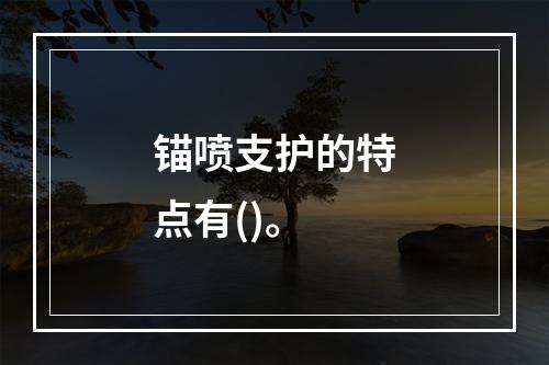 锚喷支护的特点有()。