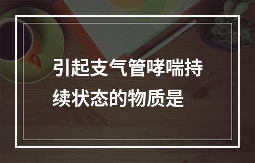 引起支气管哮喘持续状态的物质是