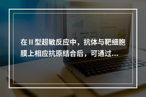 在Ⅱ型超敏反应中，抗体与靶细胞膜上相应抗原结合后，可通过多种