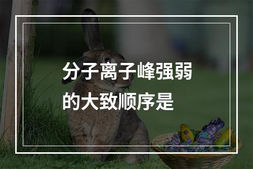 分子离子峰强弱的大致顺序是