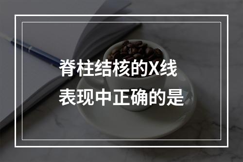 脊柱结核的X线表现中正确的是