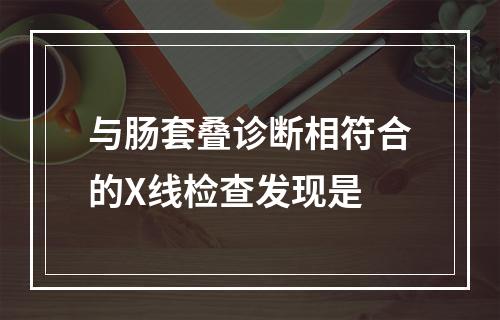 与肠套叠诊断相符合的X线检查发现是