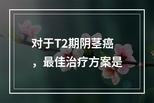 对于T2期阴茎癌，最佳治疗方案是