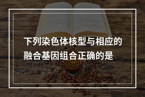 下列染色体核型与相应的融合基因组合正确的是