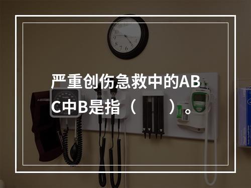 严重创伤急救中的ABC中B是指（　　）。