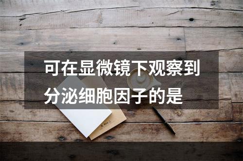 可在显微镜下观察到分泌细胞因子的是