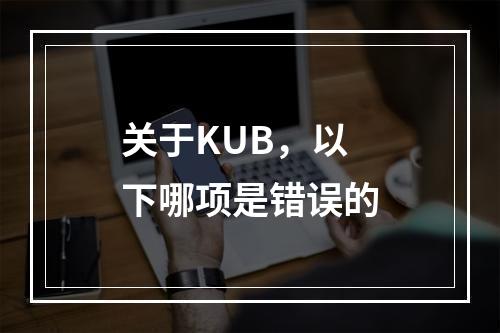 关于KUB，以下哪项是错误的