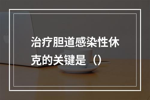 治疗胆道感染性休克的关键是（）