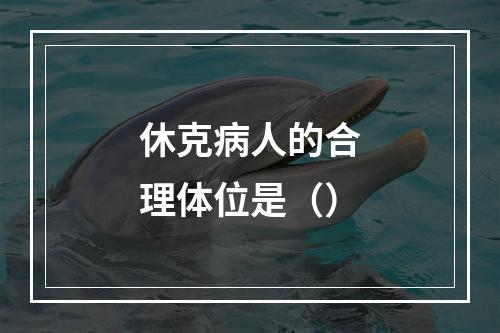 休克病人的合理体位是（）