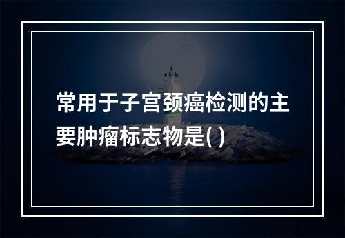 常用于子宫颈癌检测的主要肿瘤标志物是( )