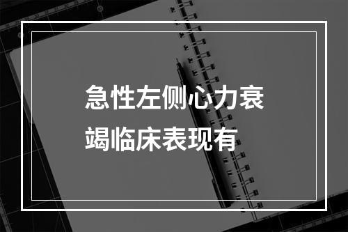 急性左侧心力衰竭临床表现有