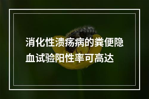 消化性溃疡病的粪便隐血试验阳性率可高达