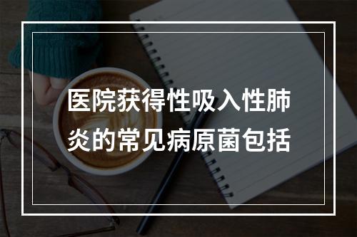 医院获得性吸入性肺炎的常见病原菌包括