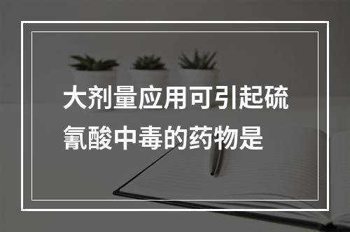 大剂量应用可引起硫氰酸中毒的药物是