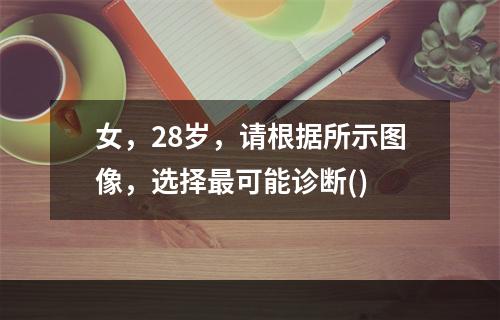 女，28岁，请根据所示图像，选择最可能诊断()