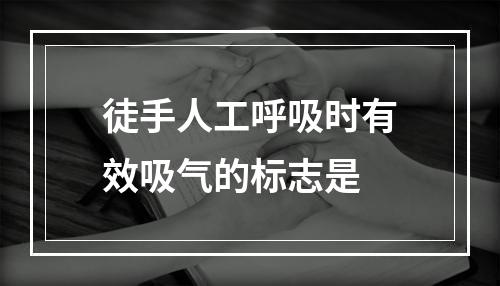 徒手人工呼吸时有效吸气的标志是