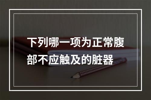 下列哪一项为正常腹部不应触及的脏器